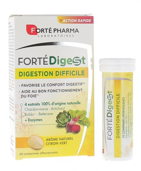 Forté Digest Digestion difficile Forté Pharma - boîte de 20 comprimés effervescents