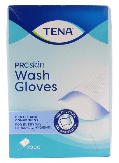 Gants jetables Proskin Wash Gloves Tena - boîte de 200 gants
