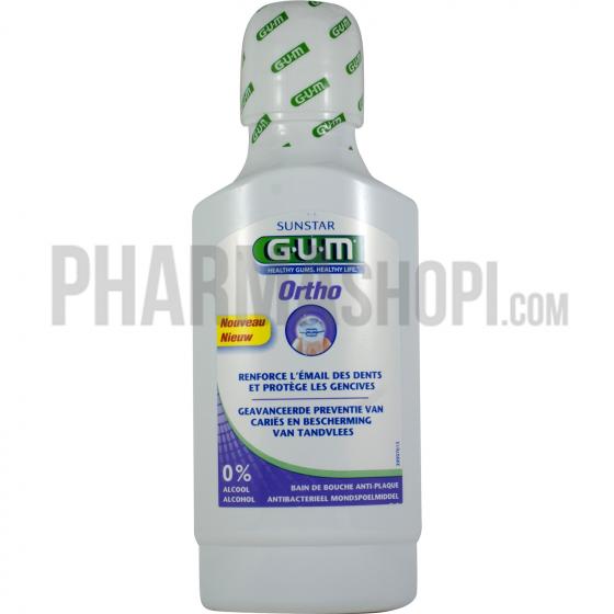 Gum ortho bain de bouche anti-plaque - flacon de 300 ml