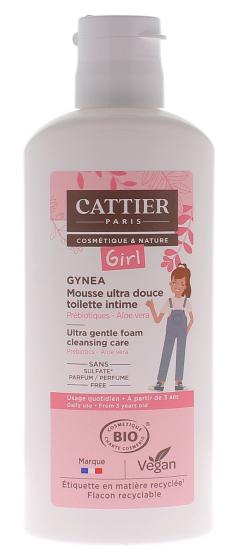 Gynea Girl Mousse ultra douce toilette intime bio Cattier - flacon de 150 ml