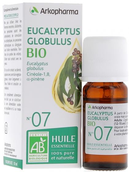 Huile Essentielle Eucalytus Globulus Bio n°07 Arkopharma - flacon de 10 ml