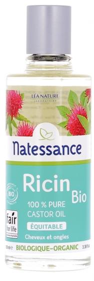 Huile de Ricin Bio 100% pure Natessance - Flacon de 100 ml