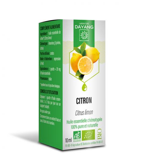 Huile essentielle Citron Bio Dayang - Flacon de 10ml