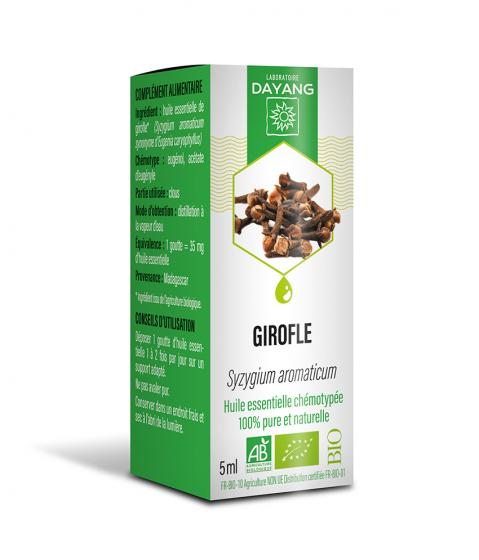 Huile essentielle Girofle bio Dayang - flacon de 5 ml