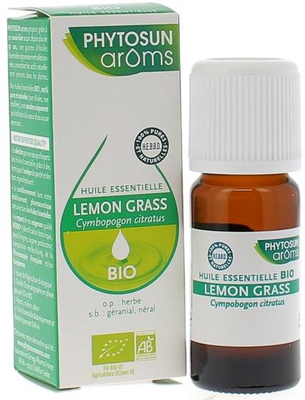 Huile essentielle Lemon grass BIO Phytosun Arôms - Flacon de 10 ml