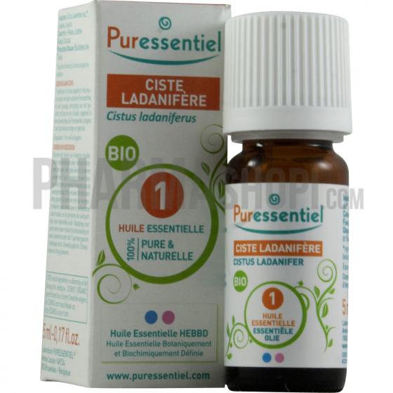 Huile essentielle de ciste Ladanifère bio Puressentiel - flacon de 5 ml