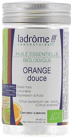 Huile essentielle orange douce Ladrôme - flacon de 10 ml