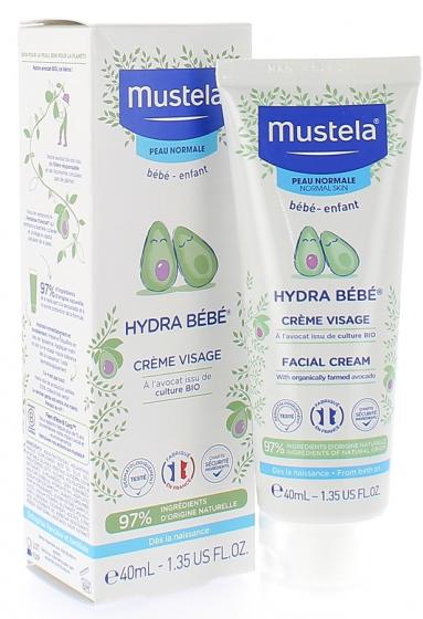 Hydra bébé crème visage Mustela - tube de 40 ml