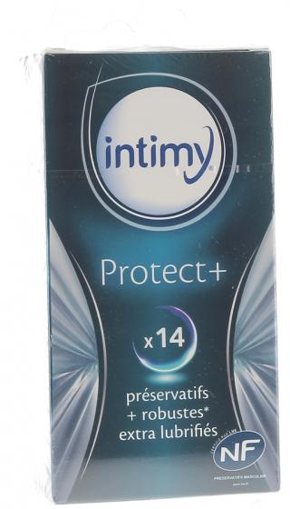Préservatifs extra lubrifiés protect+ Intimy - boite de 14 préservatifs