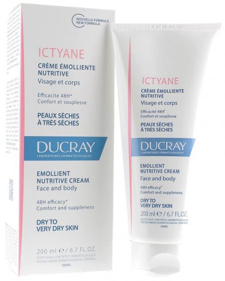 Ictyane Crème Emolliente Hydratante Ducray - tube de 200 ml
