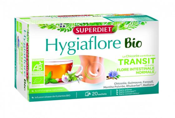 Infusion transit Hygiaflore bio Superdiet - boîte de 20 sachets