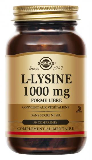 L-Lysine 1000 mg Solgar - pot de 50 comprimés
