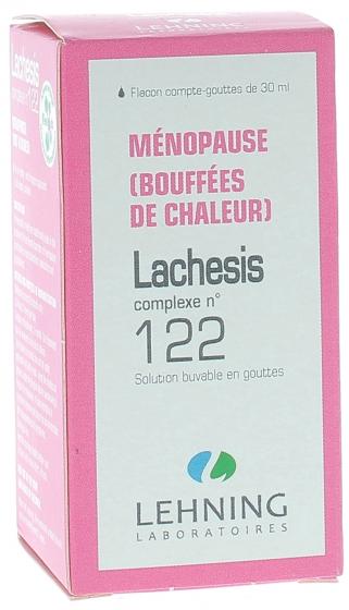 Lachesis complexe n°122 ménopause Lehning - flacon compte-gouttes de 30ml