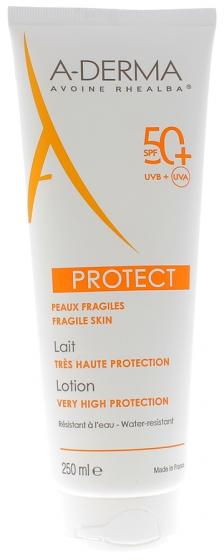 Lait Protect Très Haute Protection SPF 50+ A-Derma - tube de 250 ml
