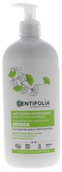 Lait corps hydratant pour toute la famille bio Centifolia - flacon-pompe de 500 ml