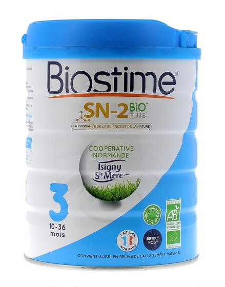 Lait de croissance SN-2 plus 3ème âge Biostime - pot de 800 g