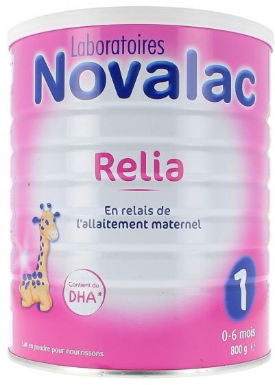 Lait en Poudre Relia 1 er âge (0-6 mois) Novalac - pot de 800g