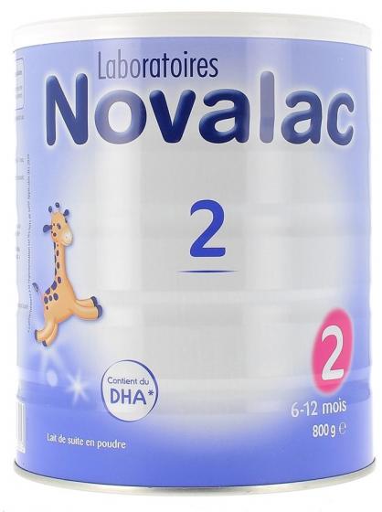 Lait en poudre Novalac 2ème âge de 6 à 12 mois - pot de 800 g