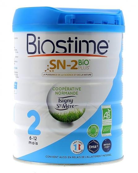 Lait infantile Biostime SN-2 Bio plus 2ème âge - 1 pot de 800 g