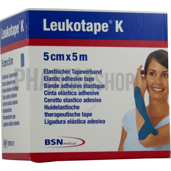 Leukotape K bande adhésive élastique BSN medical - bande de 5 cm x 5 m