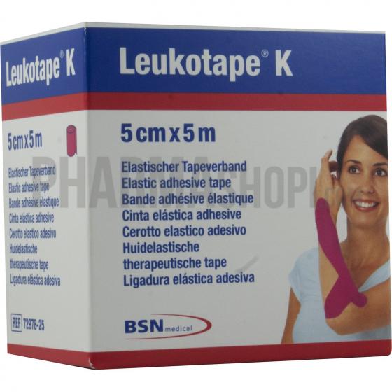 Leukotape K bande adhésive élastique bleu BSN medical - bande de 5 cm x 5 m