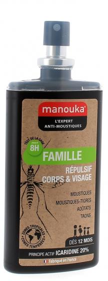 Lotion corps et visage anti-moustiques enfants Manouka - spray de 75 ml