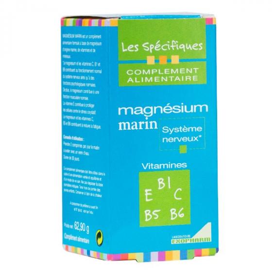 Magnésium marin système nerveux Exopharm - Boite de 60 comprimés