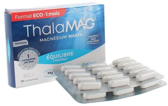 Complément alimentaire magnésium marin équilibre intérieur Thalamag - boîte de 30 gélules