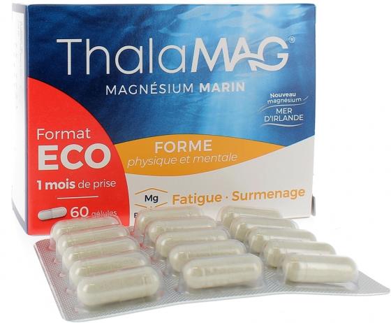 Magnésium Marin forme physique et mentale Thalamag - boîte de 60 Gélules