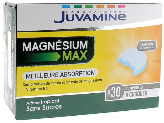 Magnésium Max Juvamine - Boite de 30 comprimés