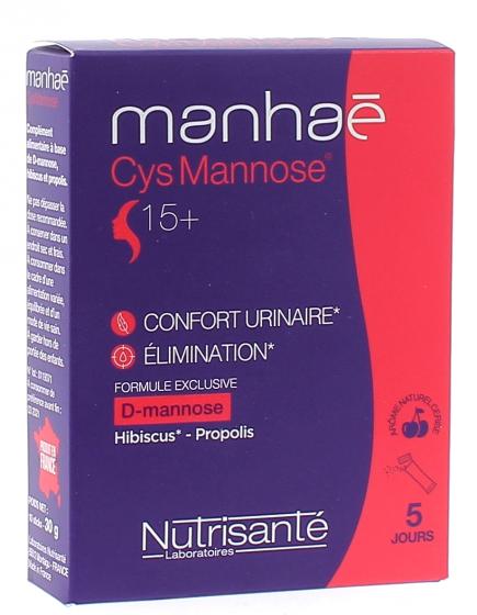Manhaé Cys Mannose Nutrisanté - 10 sticks de 30 g