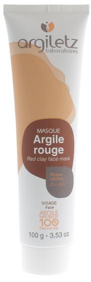 Masque argile rouge peaux sèches prête à l'emploi Argiletz - tube de 100 g