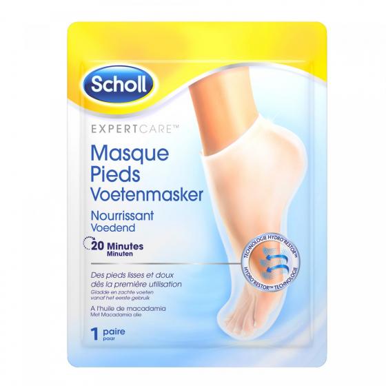 Expertcare Masque pieds nourrissant à l'huile de macadamia Scholl - sachet d'une paire