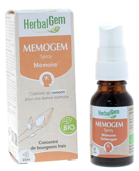 Memogem spray mémoire bio Herbalgem - spray de 15ml