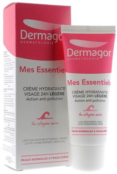 Mes Essentiels Crème Hydratante Visage 24h légère Dermagor - tube de 40 ml