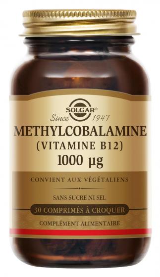 Méthylcobalamine vitamine B12 Solgar - pot de 30 comprimés