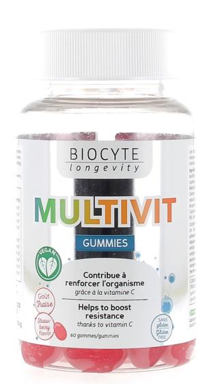 Multivit Gummies vitamines et minéraux Biocyte - boîte de 60 gommes