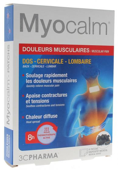 Myocalm Douleurs musculaires 3C Pharma - boîte de 4 patchs