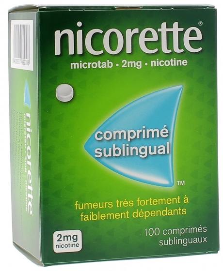 Nicorette Microtab 2mg - 100 comprimés sublinguaux