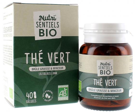 Nutri'sentiels thé vert bio Nutrisanté - boite 40 gélules