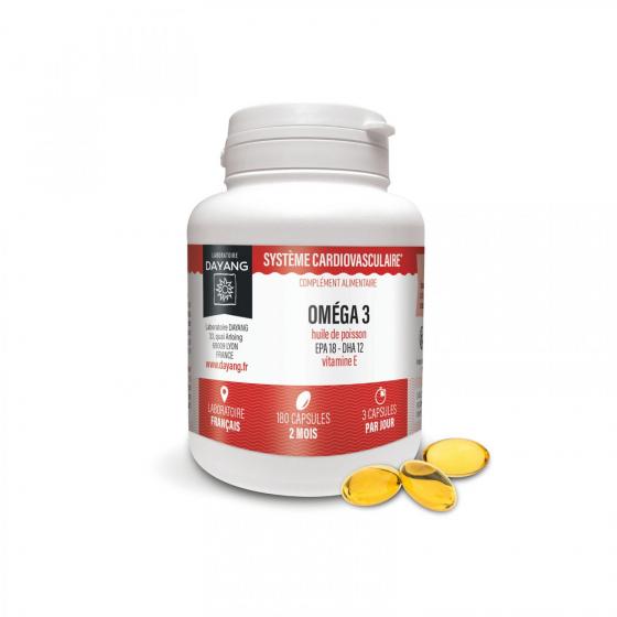 Omega 3 EPA 18 DHA 12 Dayang - boîte de 180 capsules