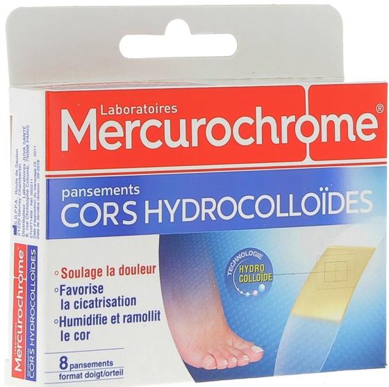 Pansements cors hydrocolloïdes Mercurochrome - Boite de 8 pansements