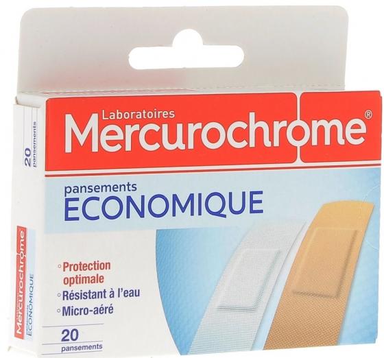 Pansements économique Mercurochrome - Boite de 20 pansements