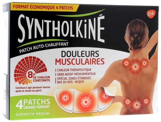 Patch chauffant douleurs musculaires SyntholKiné - boîte de 4 patchs