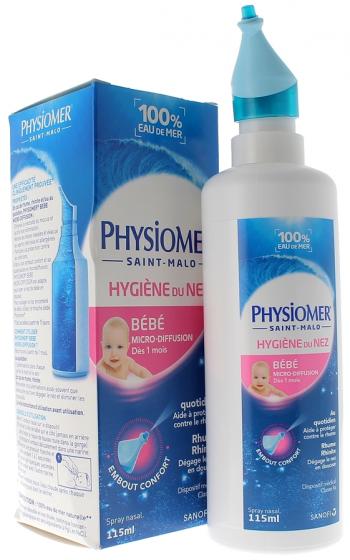 Physiomer bébé Hygiène du nez - spray eau de mer de 115 ml