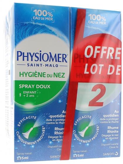 Physiomer hygiène du nez - lot de 2 spray de 135 ml
