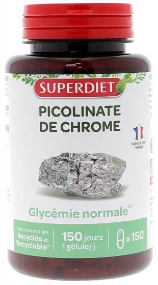 Picolinate de chrome Super Diet - boite de 150 gélules
