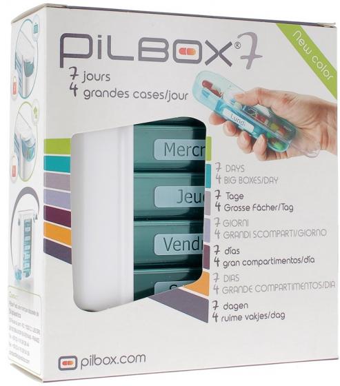 Piluliers journaliers 7 jours Pilbox - 4 grandes cases par jour