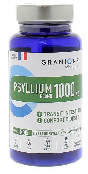 Psyllium blond 1000mg Granions - boîte de 60 gélules