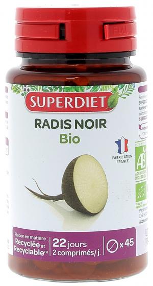 Radis noir bio Super Diet - boite de 45 comprimés